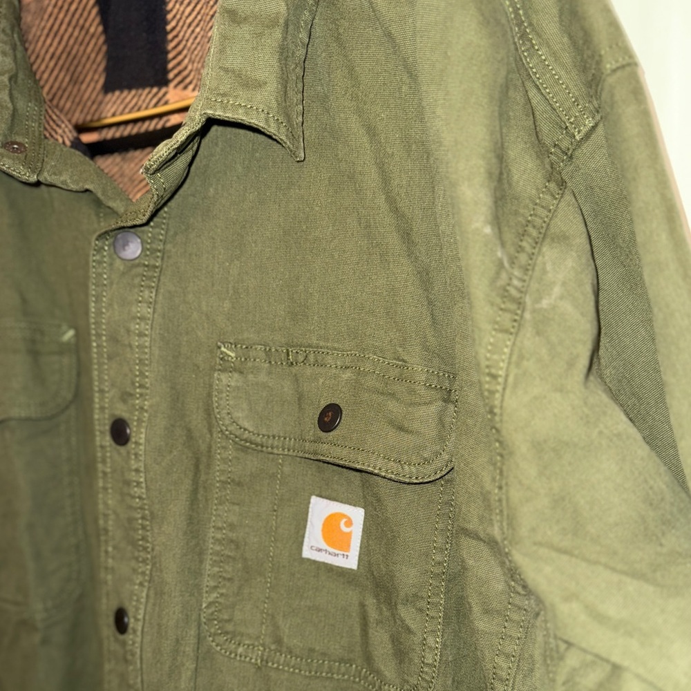 Carhartt Forest Green Button-Up Jacket - image 6